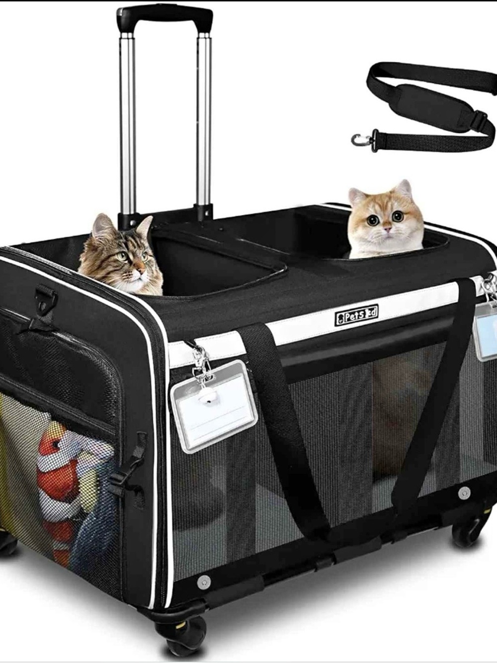 NEW Petskd Rolling Pet Carrier w/ Wheels
